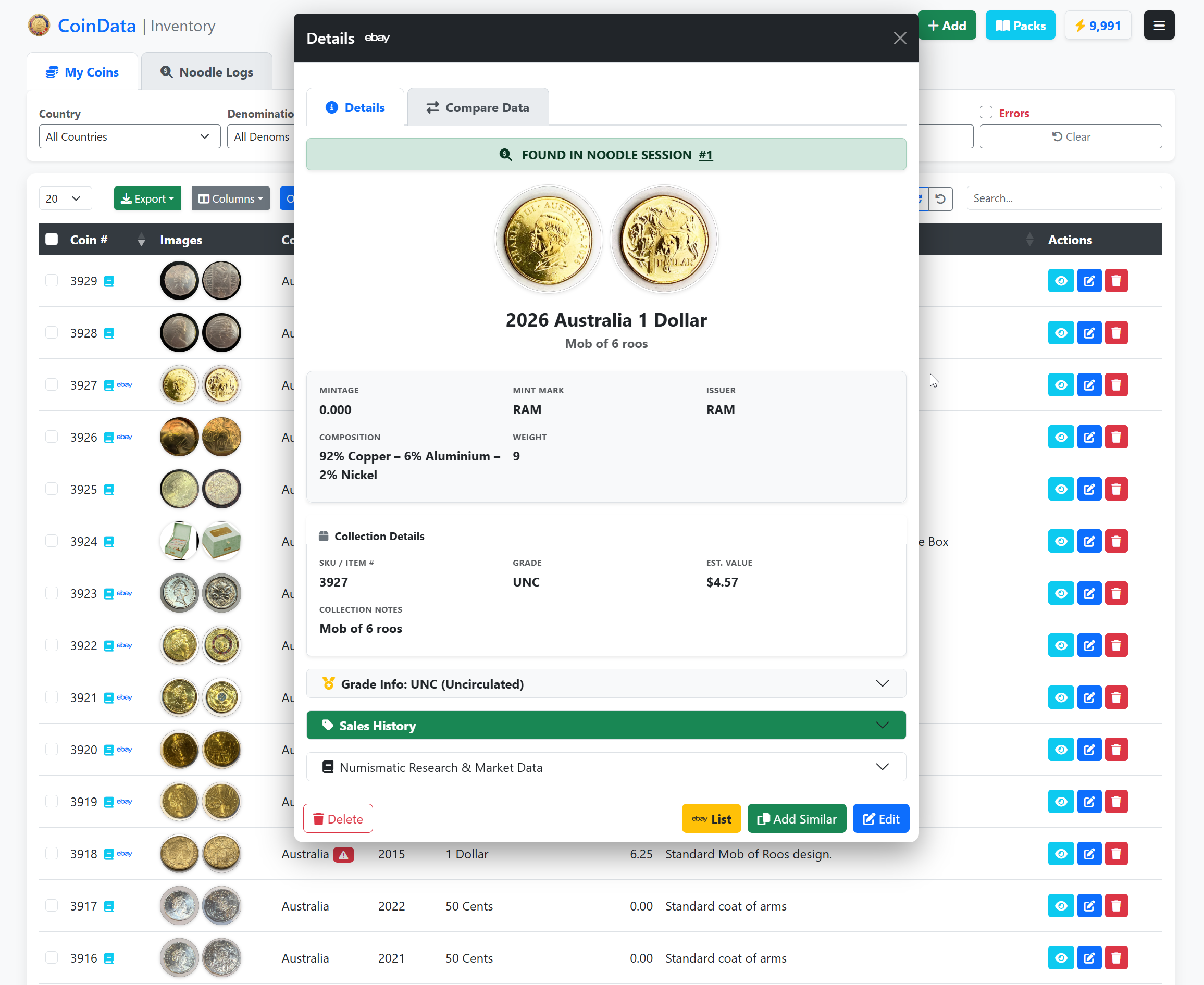 CoinData App Interface